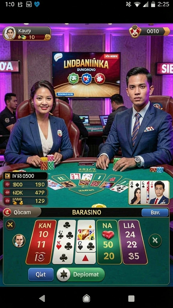 Berinteraksi langsung dengan dealer di live casino.