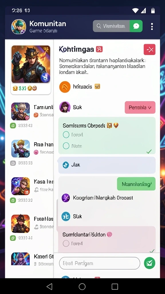 Contoh level dengan tantangan yang menyenangkan.
