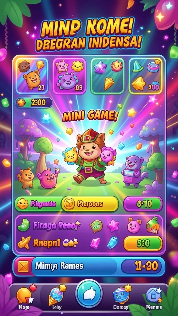 Level yang penuh warna dengan tantangan seru.