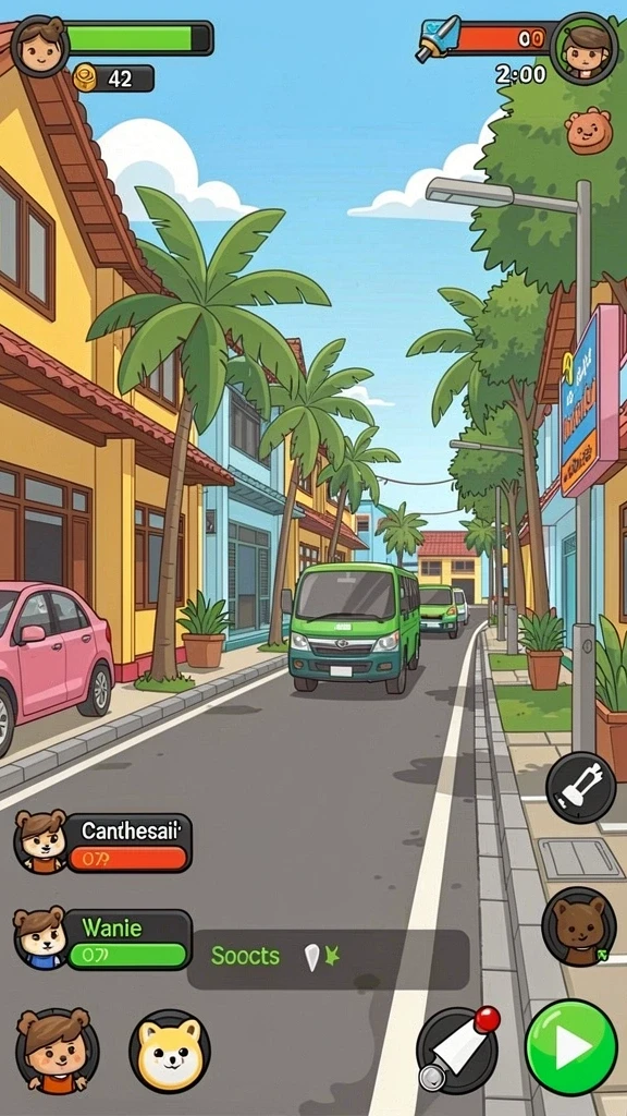 Fitur multiplayer yang memungkinkan bermain bersama teman.