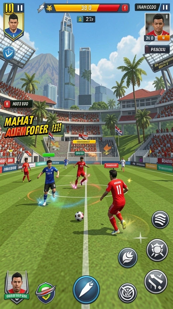 Visual lingkungan yang menakjubkan dan mendetail.