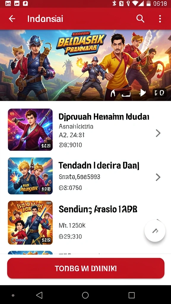 Tampilan menarik permainan judi yang tersedia.