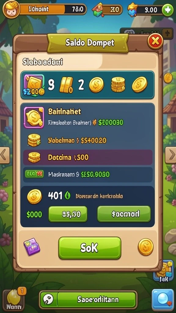 Screenshot dari level menantang yang harus diselesaikan pemain.