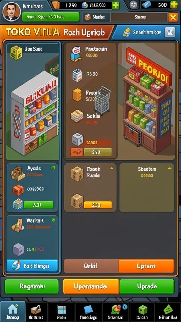 Tampilan awal MPOSURGA yang menarik dengan grafik yang memukau.