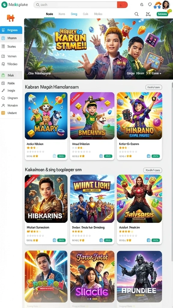Tampilan karakter yang dapat dikustomisasi.
