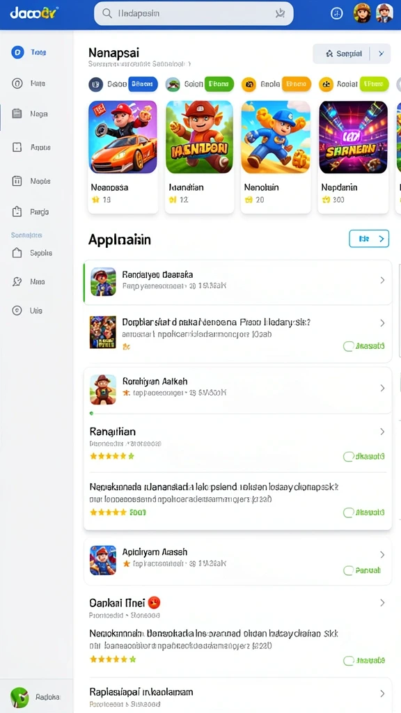 Menampilkan fitur sosial untuk interaksi antar pemain.
