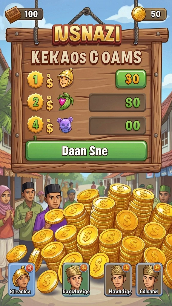 Karakter dan item permainan yang menarik.