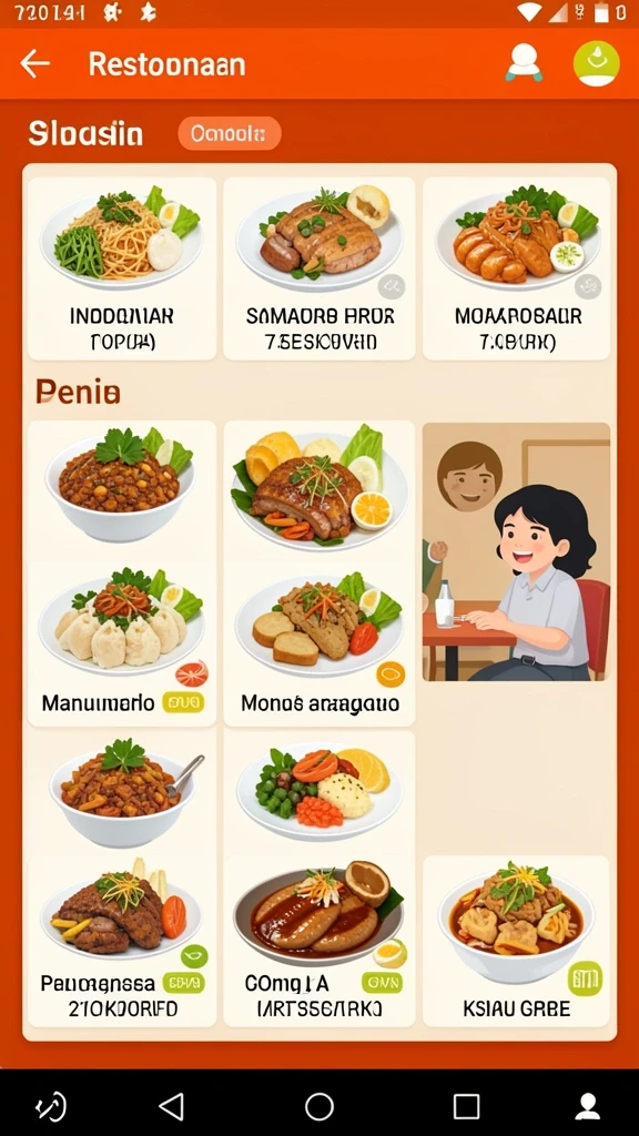 Tampilan karakter yang menarik dan penuh warna.
