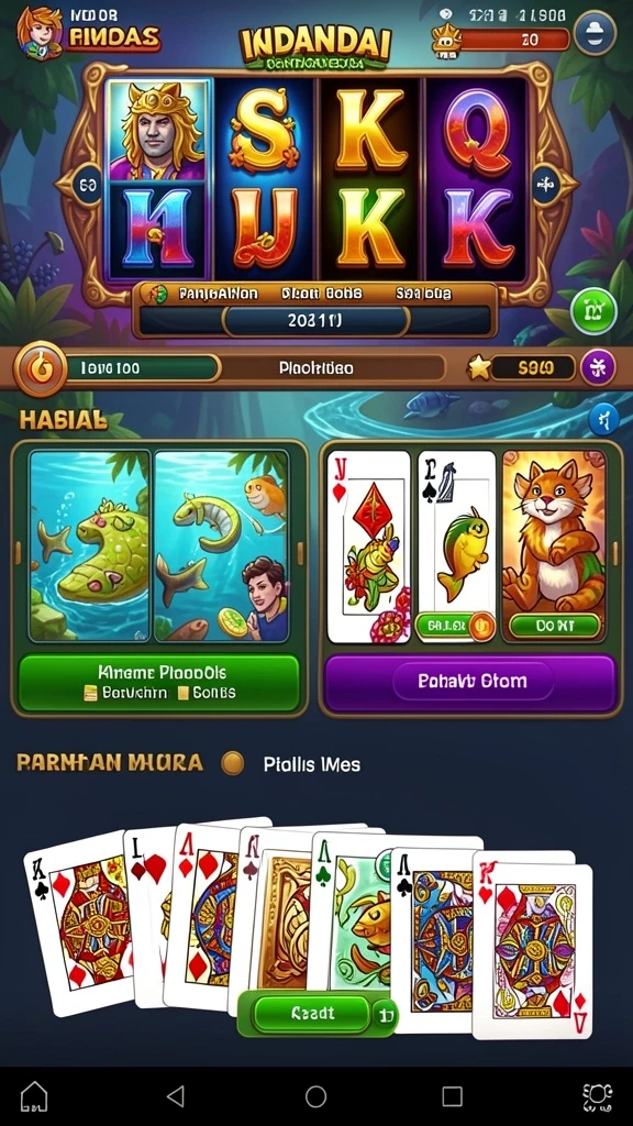 Beragam pilihan permainan slot dan kartu.